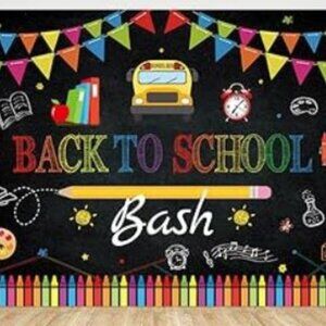 Back to School Bash Backdrop NWT